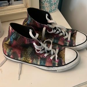 Converse Pink Feather Hightop Size Women’s 8 Men’s 6